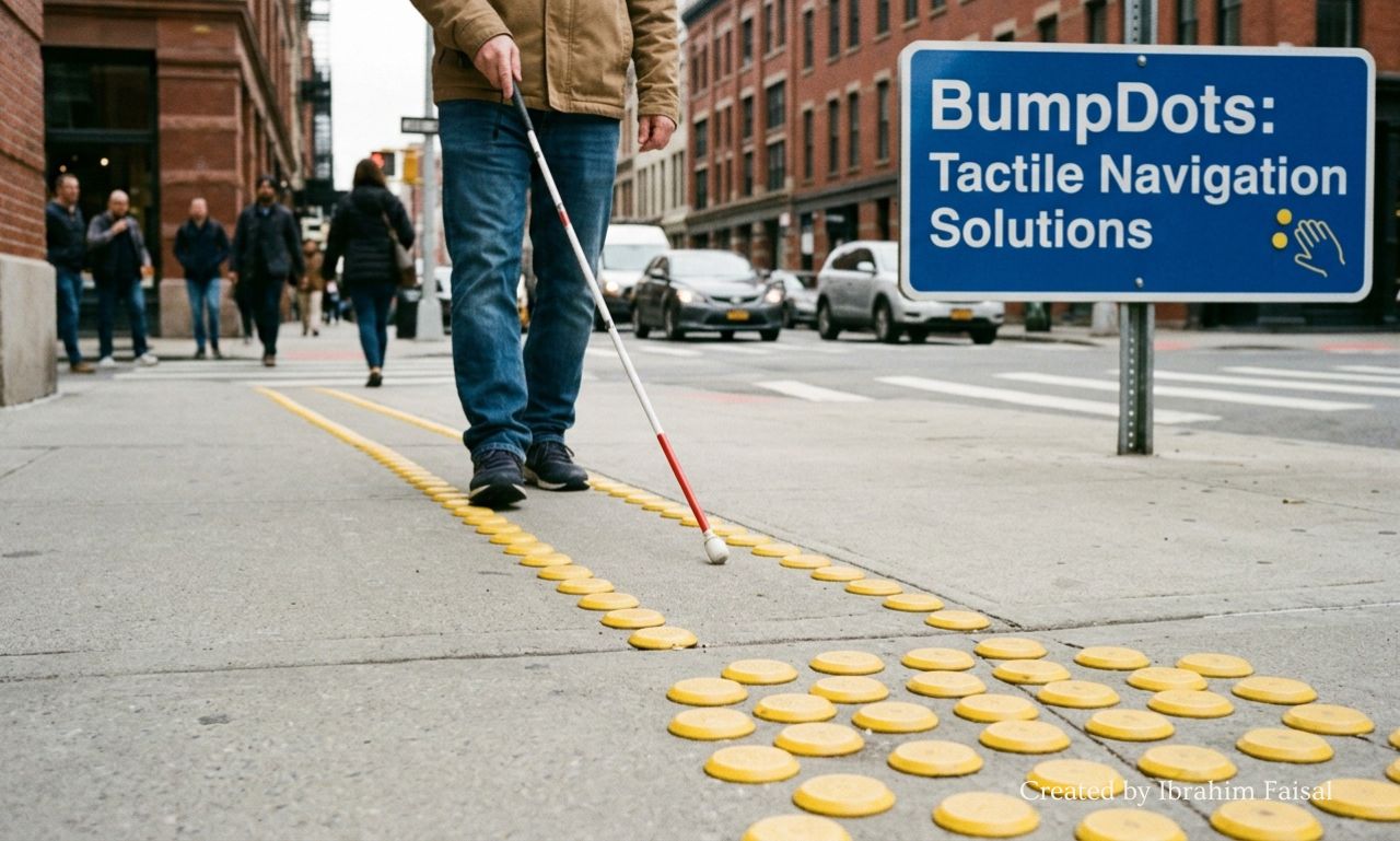 BumpDots tactile adhesive dots for accessibility and navigation